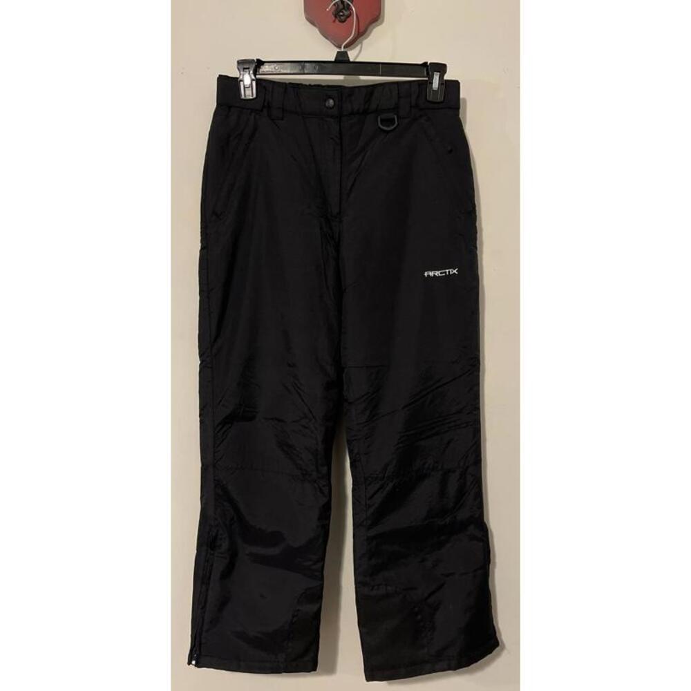 Arctix Womens Medium Black Elastic-Waist Adjustable Thick Snow Zip Pants! A4429